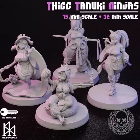 Thicc Tanuki Ninjas Bundle by Jigglystix