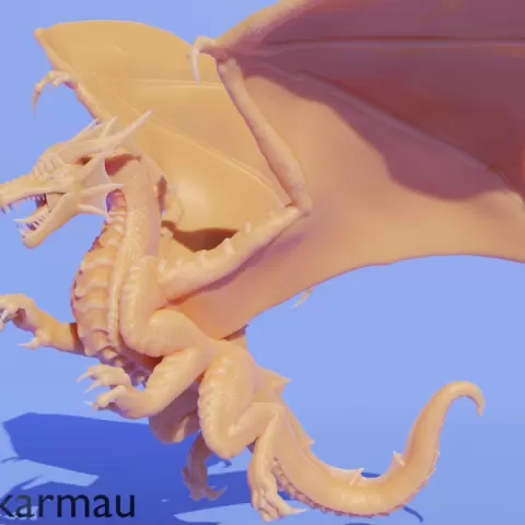 Young red dragon by Drakarmau