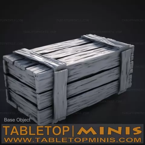 Large Wooden Crate by TableTopMinis