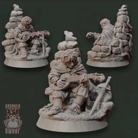 Halfling bard by DrunkenDwarf