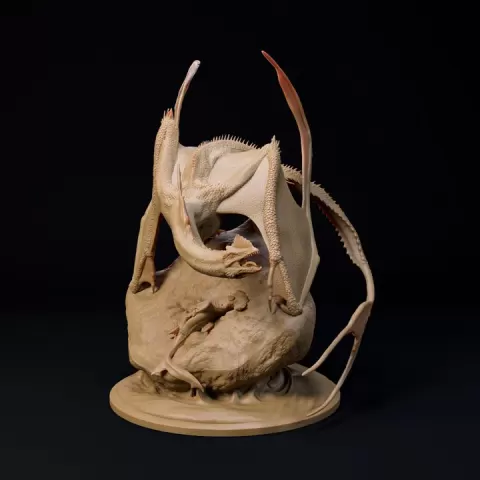 Adult Cliff dragon – pre-supported adult dragon by Dino and Dog