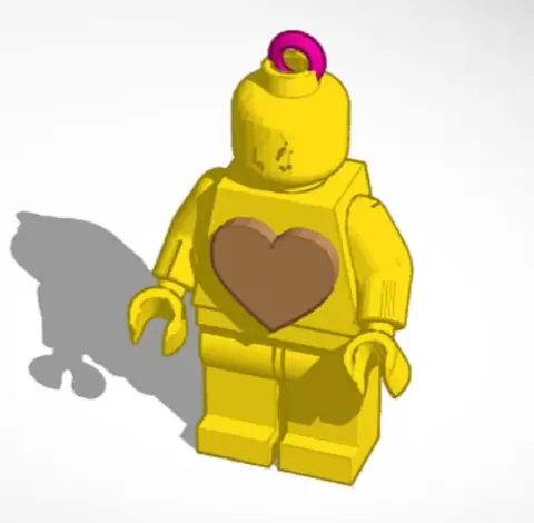 Lego minifigure keychain - Smart designer