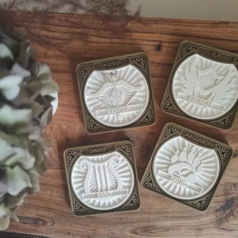 Character Coasters - DnD Race/Class