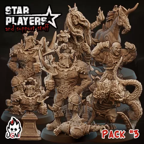 Star Players Pack #3 -UGNI - Fantasy Football by UGNI Miniatures