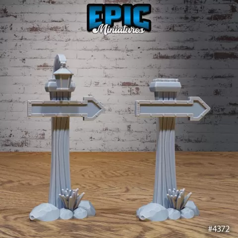 Sign Ways V1 / Merchant Town Environment / City Dungeon Items / Tavern Equipment / Medieval Building Decoration / Village Item / Pub Dungeon Area Encounter by Epic-Miniatures