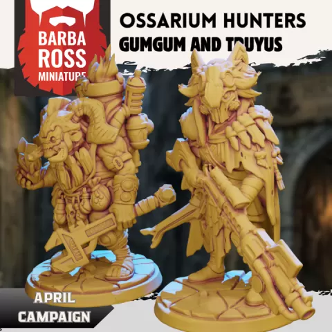 The Draggar don't ask for permission. They take what legends left behind. 💀🔥Meet the first two hunters of the April Campaign — the Ossarium Hunters. by barbaross miniature