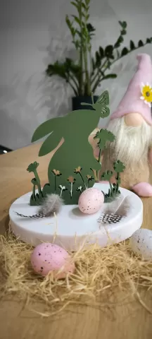 Spring Easter Bunny with Butterfly