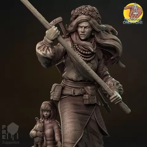 Ukrayinka z natsional’nym praporom - 75mm | Pre-Supported by SolGood Creations