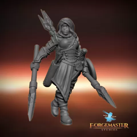 Pikemaiden Elite Spear Pose 01 by Forgemaster Studios