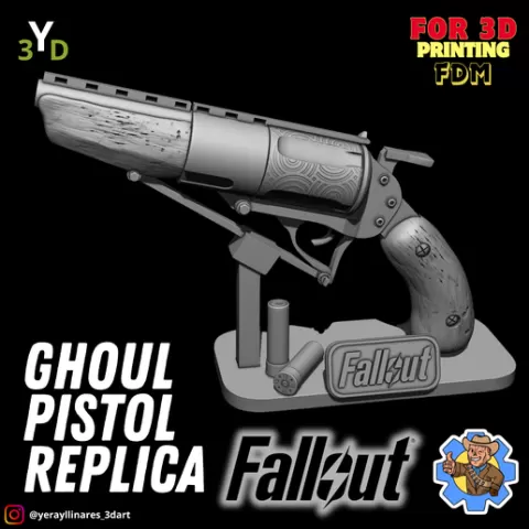 Fallout Ghoul Revolver Replica - A Treasure of the Wasteland for 3D Printing