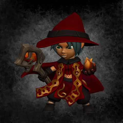 Halfling wizard by Deathpunk Studio
