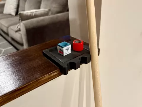 Pool Cue Ledge Mount Organizer