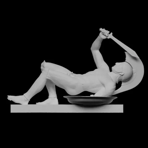 Lying Wounded Warrior - Temple of Aphaia (East Pediment) by SMK - Statens Museum for Kunst