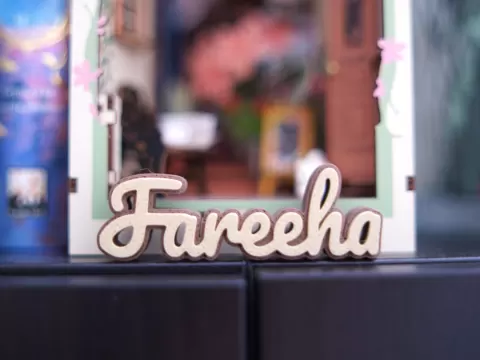 Name sign or Desk Name or Name 3d - Fareeha