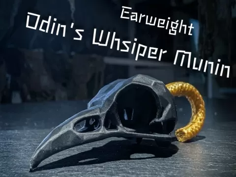 Odins Whisper – Munin | The Raven Skull Earweight