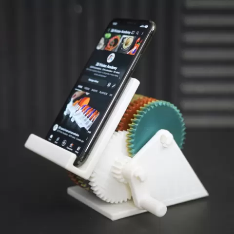 Gear Reduction Phone Stand by 3D Printer Academy