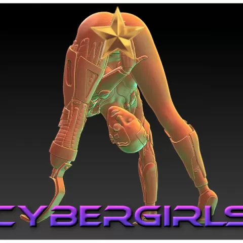 CYBERGIRLS -Meldy -CYBORG GIRLS- EROTIC MINIATURE 75 MM SCALE by PrintPleasure