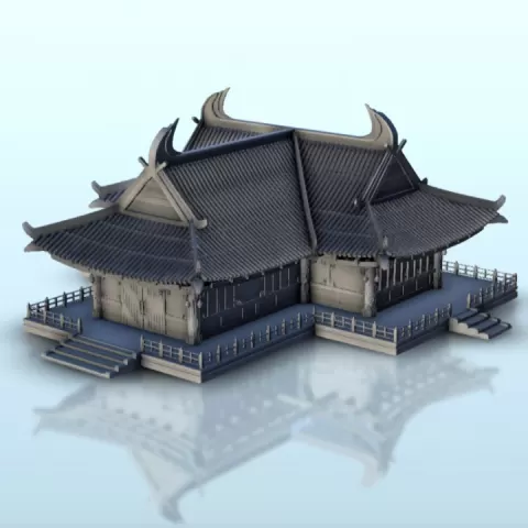 Asian palace 26 - Asia Terrain Clash of Katanas Tabletop RPG terrain China Korea WW2 by Hartolia Miniatures