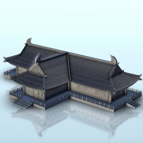 Asian palace 25 - Asia Terrain Clash of Katanas Tabletop RPG terrain China Korea WW2 by Hartolia Miniatures