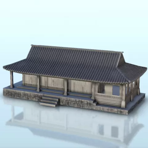 Asian house 16 - Asia Terrain Clash of Katanas Tabletop RPG terrain China Korea WW2 by Hartolia Miniatures