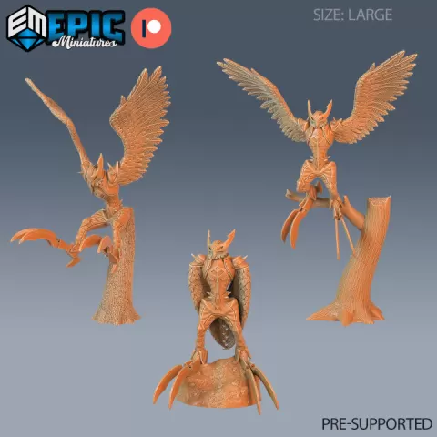 Owl Harpy Set / Half Woman Bird Hybrid / Wild Animal Beast / Shapechanger Encounter by Epic-Miniatures