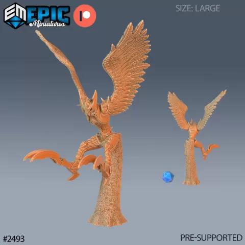 Owl Harpy Attacking / Half Woman Bird Hybrid / Wild Animal Beast / Shapechanger Encounter by Epic-Miniatures