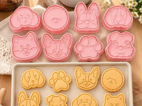 Puppy Head Cookie Mold Set