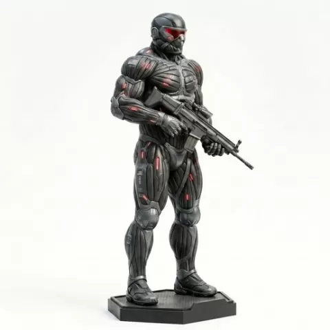Crysis Nanosuit Soldier STL - Ultra Detailed Sci-Fi Warrior - High Tech Armor 3D Print Model - Futuristic Combat Figüre