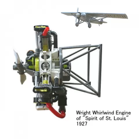 Radial Engine, 'Spirit of St. Louis', 1927, First Transatlantic by Motoo Kondo