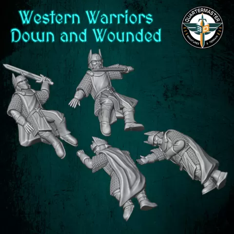 Western Warriors Down and Wounded by Quartermaster3D