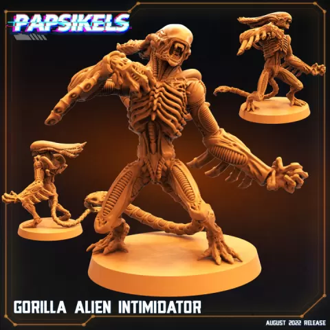 GORILLA ALIEN INTIMIDATOR by PAPSIKELS MINIATURES