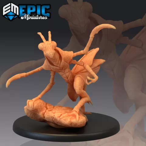 Mantis Folk Hunting / Insectoid Warrior / Huge Jungle Insect / Forest Woodland Encounter by Epic-Miniatures