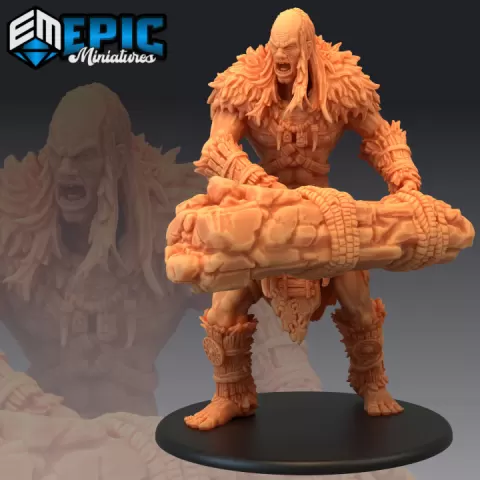 Stone Giant Ram / Male Mountain Guard / Nordic Rock Folk by Epic-Miniatures