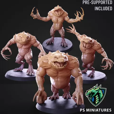Slaad Lizardman Bundle by PSMiniatures