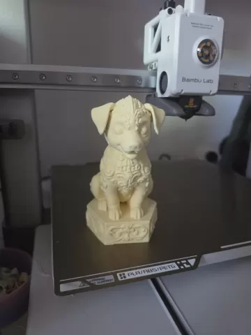 Cute Puppy Figurine — Carved-Stone Dog Statue & Pet Keepsake