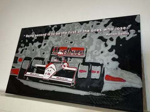 Ayrton Senna Hueforge Quote