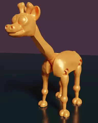 SIMPLE FLEXI GIRAFFE - POSEABLE - SUPPORT FREE - PRINT IN PLACE