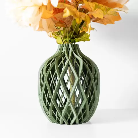 The Noki Vase, Modern and Unique Home Decor for Dried and Preserved Flower Arrangement | STL File