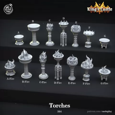 Torches (Pre-Supported) by Cast n Play
