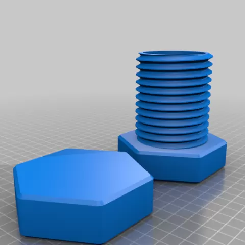 Screw/screw socket 80mm hexagonal