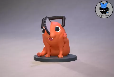 Pochita - STL ChainsawMan Anime Figurine for 3D Printing - NekoFigurines