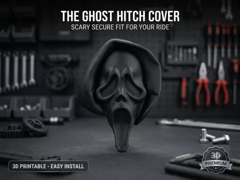 Ghost Face Trailer Hitch Cover