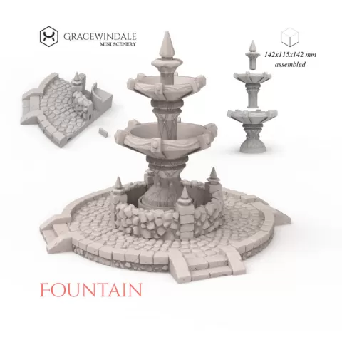 Fountain by Gracewindale Mini Scenery