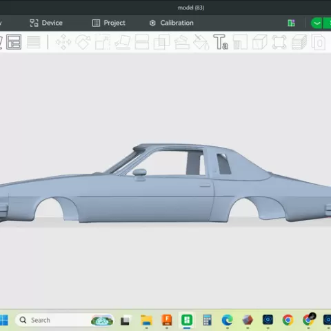1977 Chevy Chevrolet Monza 2 door coupe, hollow shell body model, resin or fdm 3d print, stl file