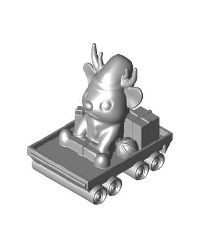 reindeer train cart.stl