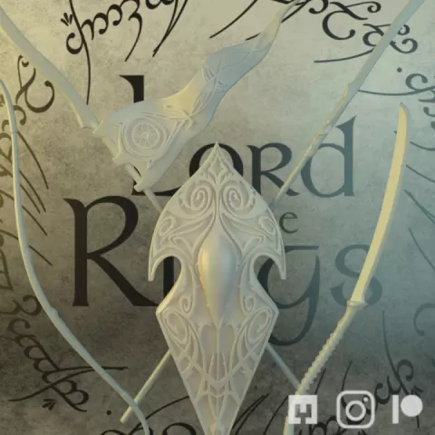 High Elves weaponry set from the lord of the ring, adapted to table top game (28mm) by Arthur Baroni