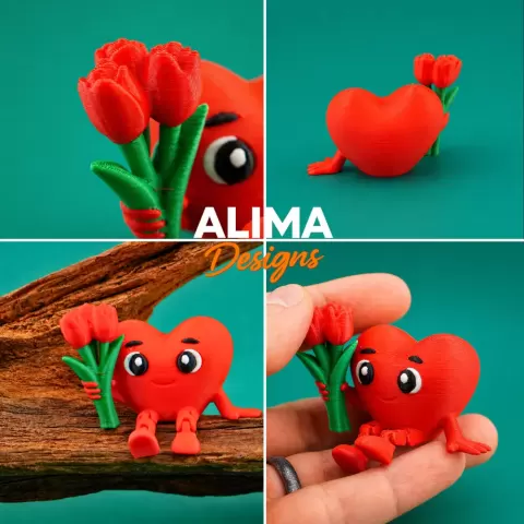 Tiny Heart with Tulips