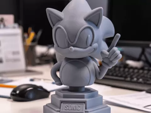Sonic Bust Statue Figurine