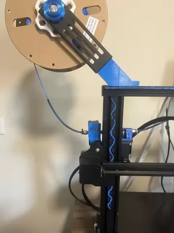 Angled spool mount