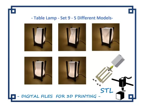 Table Lamp - Set 9 - 5 Different Models